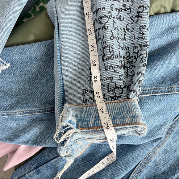 Vetements Graffiti Rivets Punk Ripped Jeans Denim Jacket - Picture 15 of 16